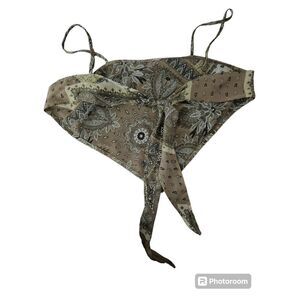 CIDER XL Women's Halter Top‎ Adj. straps Tie Back Boho